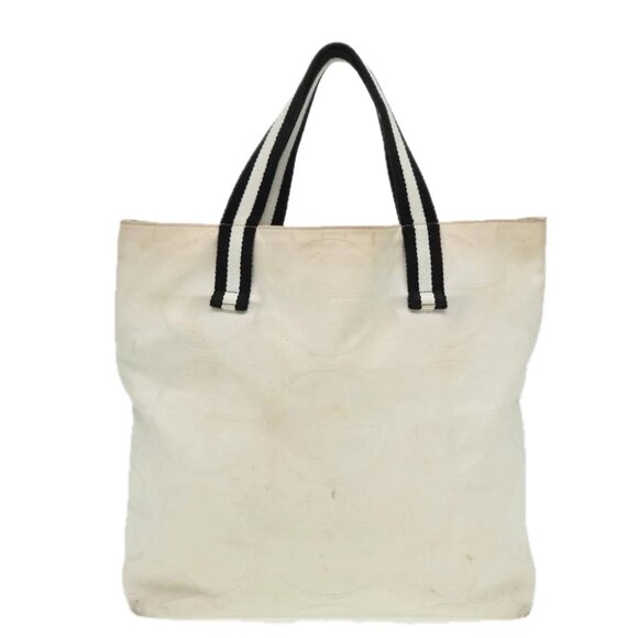 GUCCI Tote Bag Canvas White 123439 Auth 81105 - Picture 1 of 13